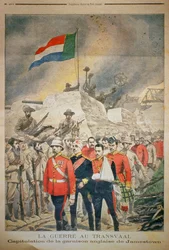 Der Krieg im Transvaal: die Kapitulation der englischen Garnison in Jamestown, Illustration aus Le Petit Journal, Dezember 1899
